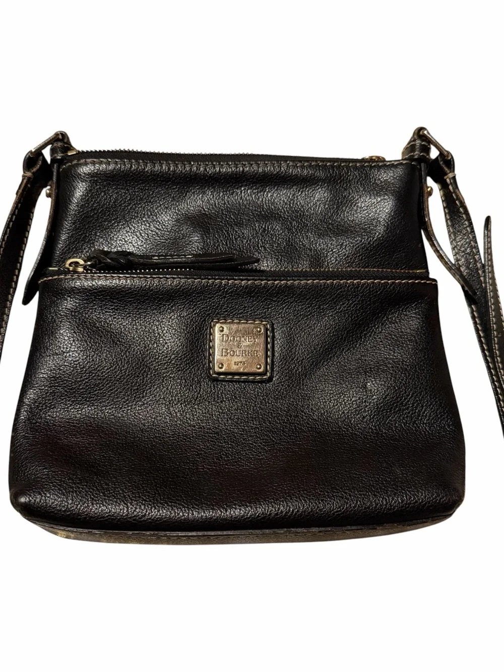 Dooney & Bourke Black Pebbled Leather Crossbody Bag